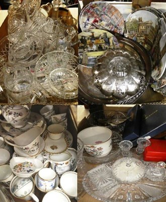 Lot 1017 - A group of miscellaneous household china and glass including Thomas Webb and Stuart crystal,...