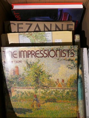 Lot 1042 - A box of books, mostly art including: Picasso, Cezanne and others