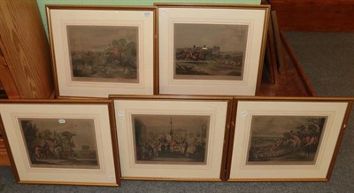 Lot 1073 - After F.C Turner, ''Batchelors Hall'', a set of five hunting prints