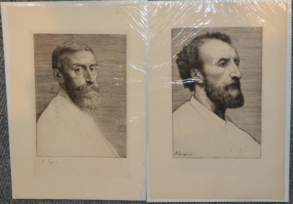 Lot 1075 - After Alphonse Legros, two portrait etchings (unframed)