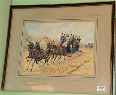 Lot 1103 - Francis Cecil Boult (19th Century) The Carriage Ride, signed and dated 1899, watercolour, 26cm...