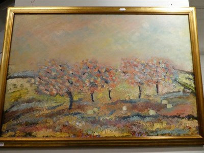 Lot 1133 - British School (20th century) Blossom, Initialled KW, oil on canvas