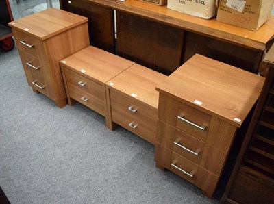 Lot 1160 - Two pairs of modern bedside cabinets (4)