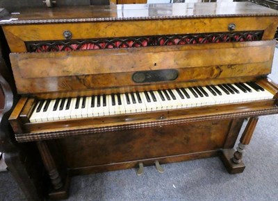 Lot 1176 - A French walnut upright piano, Antoine Bord, c.1861 122cm width