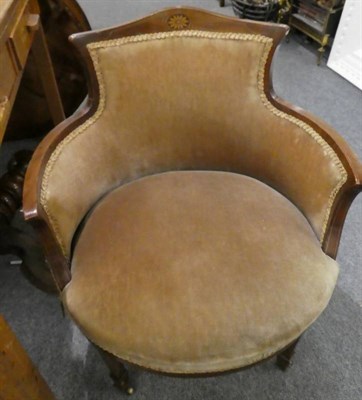 Lot 1178 - A deep seated Howard style chair in velvet