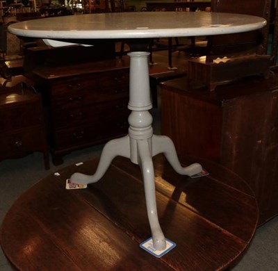 Lot 1220 - George III flip-top tripod table, later painted