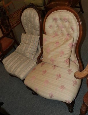 Lot 1250 - Two Victorian nursing chairs