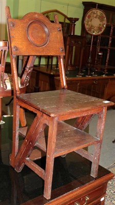 Lot 1282 - Victorian oak metamorphic chair