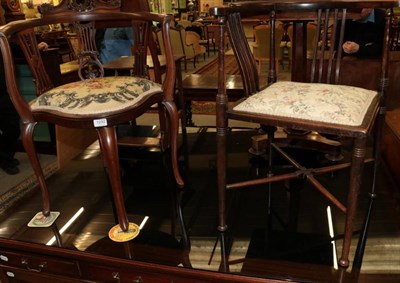 Lot 1292 - Late Victorian walnut armchair; and an early 20th century beech framed elbow chair