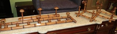 Lot 1296 - Three faux bamboo coat racks