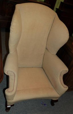 Lot 1316 - Victorian wing back chair in the Georgian style