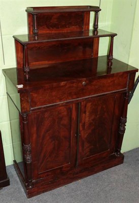 Lot 1320 - Victorian mahogany chiffonier, base with two cupboard doors