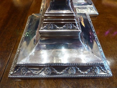 Lot 33 - ~ A Set of Four George III Silver Candlesticks,  Daniel Smith & Robert Sharp (of London), Sheffield