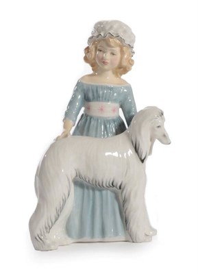 Lot 232 - A Prototype Royal Doulton Figure, designed by Peggy Davies, circa 1955, modelled as a girl in a...