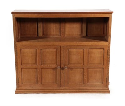 Lot 330 - Beaverman: A Colin Almack of Sutton-under-Whitestonecliffe English Oak Bookcase, with an open...