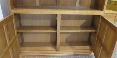 Lot 330 - Beaverman: A Colin Almack of Sutton-under-Whitestonecliffe English Oak Bookcase, with an open...