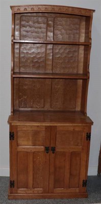 Lot 345 - Gnomeman: A Thomas Whittaker of Littlebeck English Oak Welsh Dresser, the upper section with arched