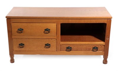 Lot 351 - Knightman: A Horace Knight of Balk English Oak Television Stand, the rectangular top over an...