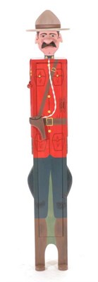 Lot 381 - Coleman: A Polychrome Painted Cupboard, in the form of Malcolm the Mountie, his body as a...