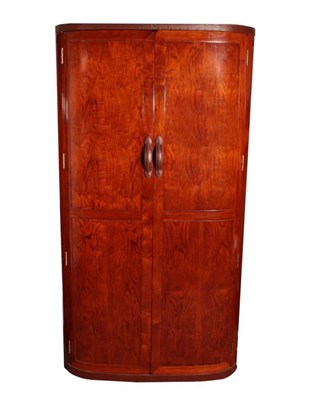 Lot 392 - Star Bay Furniture: A Malaga Indian Rosewood Two-Door Wardrobe, model *096, modern, with two...