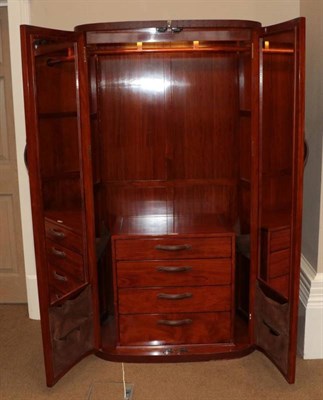 Lot 392 - Star Bay Furniture: A Malaga Indian Rosewood Two-Door Wardrobe, model *096, modern, with two...