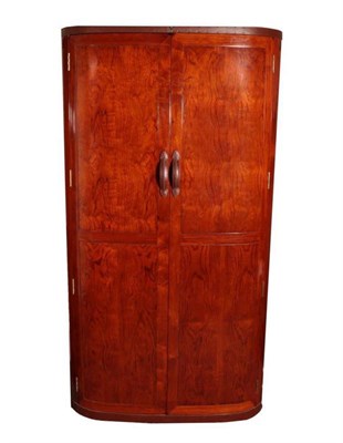Lot 393 - Star Bay Furniture: A Malaga Indian Rosewood Two-Door Wardrobe, model *096, modern, with two...