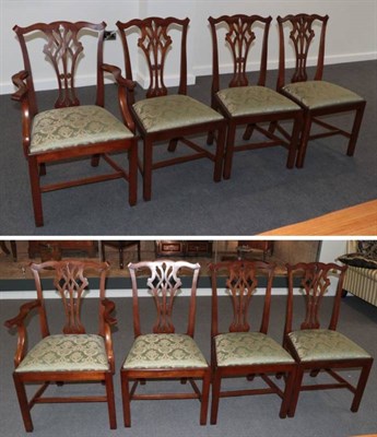 Lot 399 - Arthur Brett & Sons of Norwich: A Set of Eight Mahogany Chippendale Style Dining Chairs,...