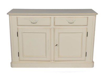 Lot 402 - A Laura Ashley Cream Painted Provençale Range Sideboard, modern, with two drawers above two...