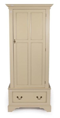 Lot 404 - A Laura Ashley Ivory Painted Clifton Range Single Door Wardrobe, modern, with moulded cupboard door