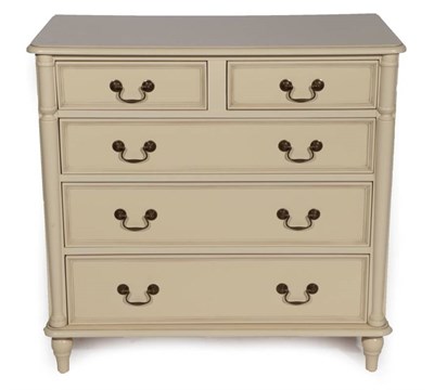 Lot 405 - A Laura Ashley Ivory Painted Clifton Range Straight Front Chest, modern, of two short over...