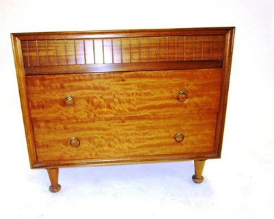 Lot 511 - Heals: A 1950's Three-Drawer Straight Front Chest, the middle drawer stamped Heals Tottenham...