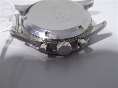 Lot 68 - A Very Rare and Early Pre-Professional Stainless Steel Chronograph Wristwatch, signed Omega, model