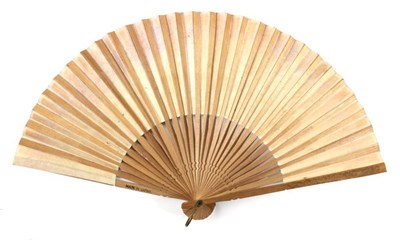 Lot 2127 - A Late 19th Century Wooden Brisé Fan, painted with a view of ''The Metropole Hotel, Brighton''...