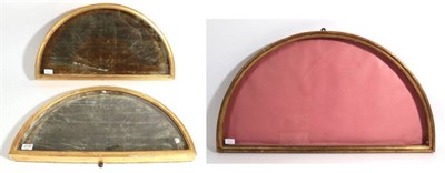 Lot 2135 - Three Glazed Fan Shaped Frames, 19th/20th century, empty, two of matching size and one particularly