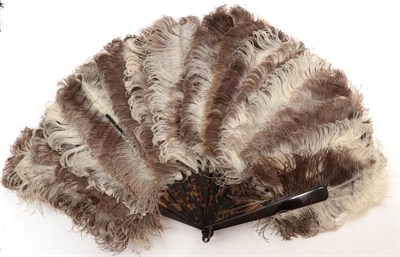 Lot 2140 - Marcella 1889: A Late 19th Century Feather Fan, the female ostrich feathers mounted on...