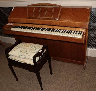 Lot 579 - An Evestaffe 1930s Walnut Cased Mini Overstrung Piano, 140cm by 52cm by 98cm; and an Early 20th...