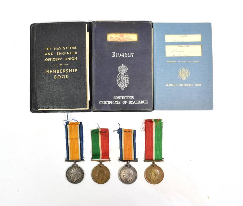 Lot 2 - A First World War Pair, comprising British War Medal and Mercantile Marine War Medal, to...
