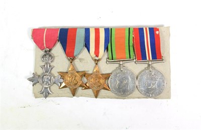 Lot 4 - A Second World War MBE Group of Five Medals, comprising MBE, 1939-45 Star, France and Germany Star