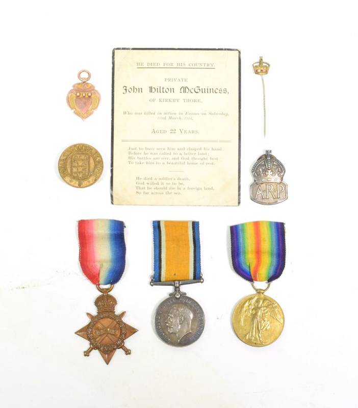 Lot 9 - A First World War Trio, to 13582 SJT.R.H.VIPOND.BORD.R., comprising 1914-15 Star, British War Medal