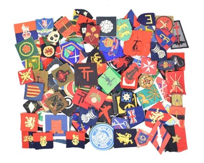 Lot 17 - A Collection of Approximately Ninety 1940's/50's Formation Badges, embroidered, woven and...