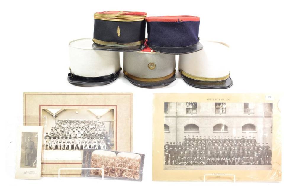 Lot 22 - Five French First World War Period Photographs, including a group portrait of the Republican Guard