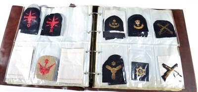 Lot 23 - A Collection of British Army and Navy Cloth Insignia, including shoulder boards, skill-at-arms...