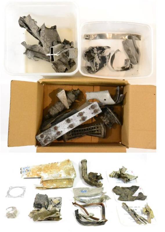Lot 31 - A Collection of Five Sets of Second World War British Aircraft Relics, comprising parts from a...