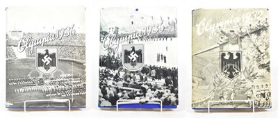 Lot 85 - Three German Cigarette Card Albums/Books - The Olympischen Spielen, one for 1932 and two for...