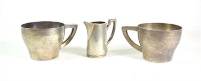 Lot 95 - Two 'Leibenstandarte SS Adolf Hitler' Silver Plated Coffee Cups, circa 1930's, each of ogee...