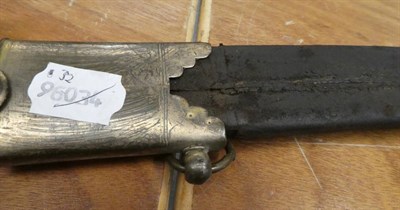 Lot 113 - A George III Grenadier Officer's Sword, the 85 cm, curved, single edge blade with single broad...