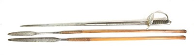 Lot 134 - An 1854 Pattern Infantry Officer's Sword, the 82cm single edge fullered steel blade with HW...