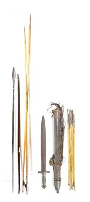Lot 135 - A French Model 1831 Artillery Sword (Gladius), the 48cm double edge leaf shape blade stamped Robert