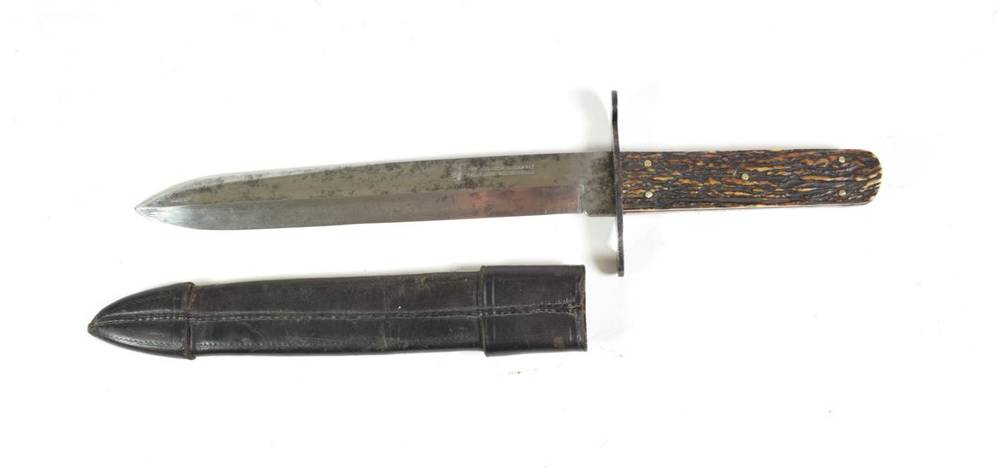 Lot 136 - A Late 19th Century Bowie Knife by Wingfield Rowbotham & Co.,  the 21cm single edge spear-point...