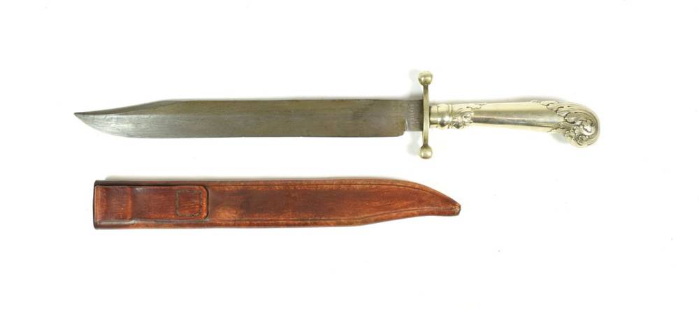 Lot 137 - A Late 19th Century Bowie Knife by E Barnes, Sheffield, the 26.5cm clip-point steel blade...